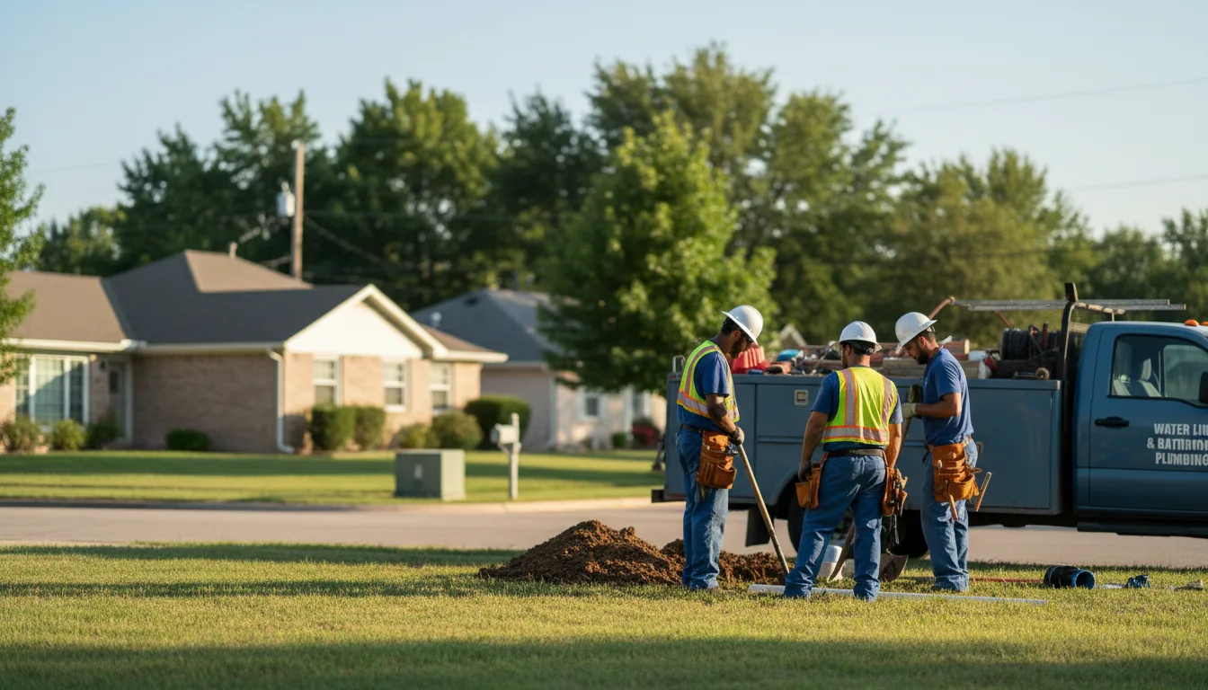 Residential water line and bathroom plumbing service in Beaumont, TX